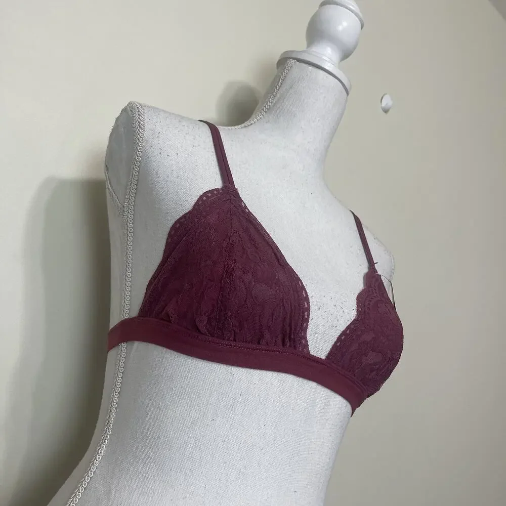 3-pack Women Lace Bralette Sexy‎ Bra Floral Lingerie Night Top Triangle M/L